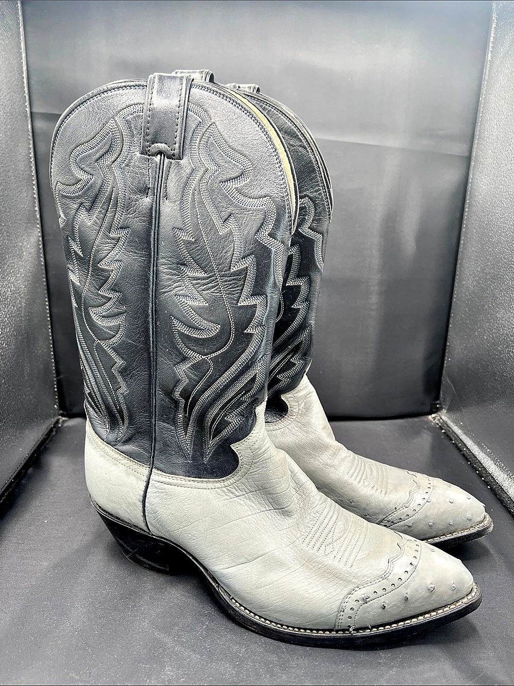Justin Style 0364 Western Boots White & Black US 10 B